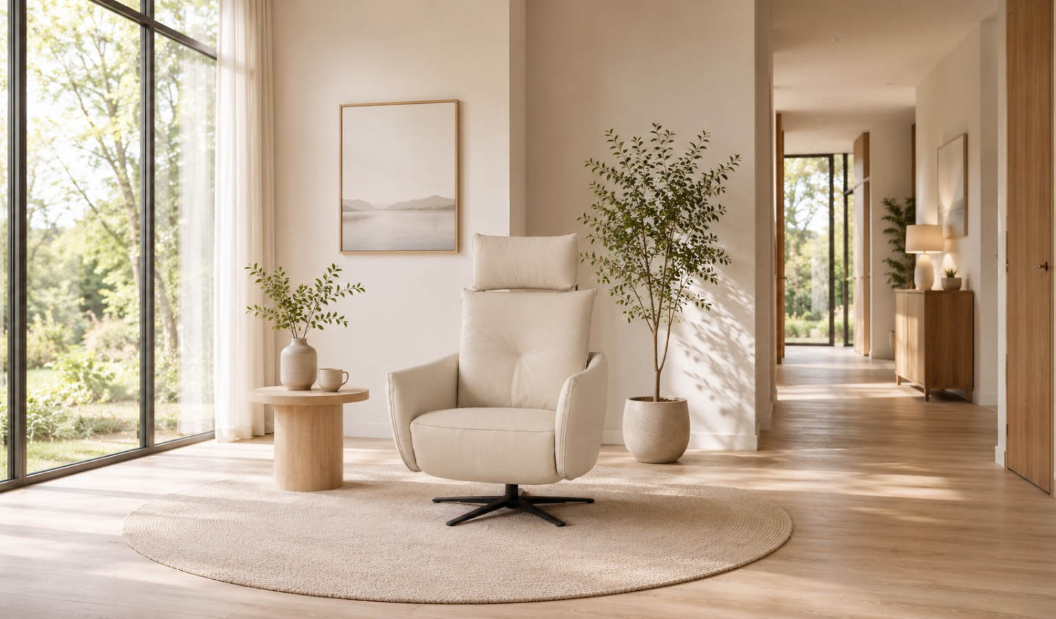 Flip relaxfauteuil hoofdsteun sfeer