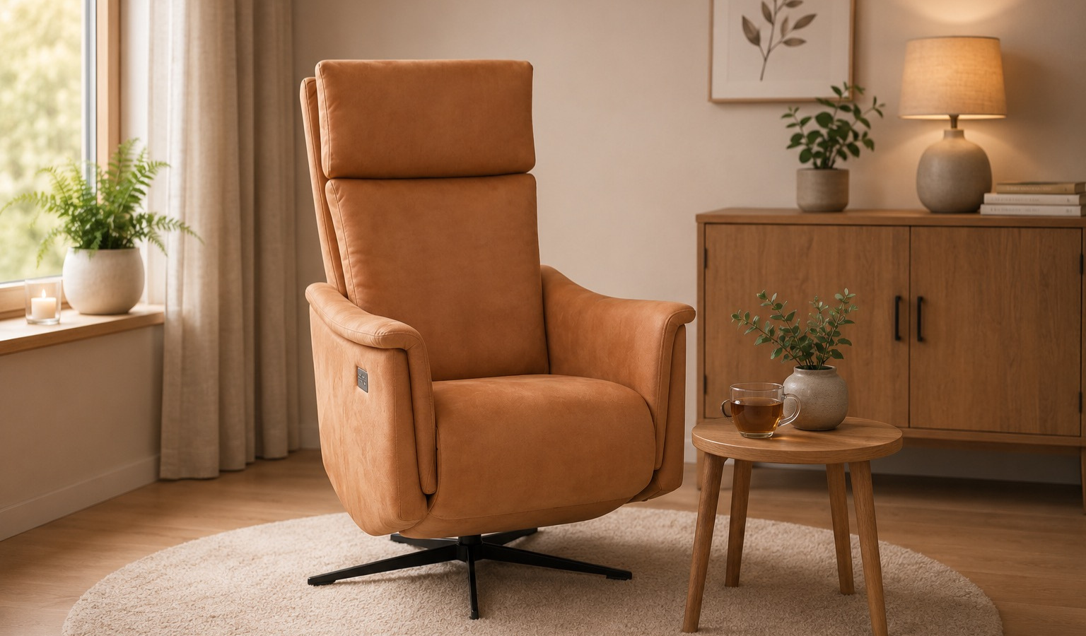Nathalie relaxfauteuil op draaivoet